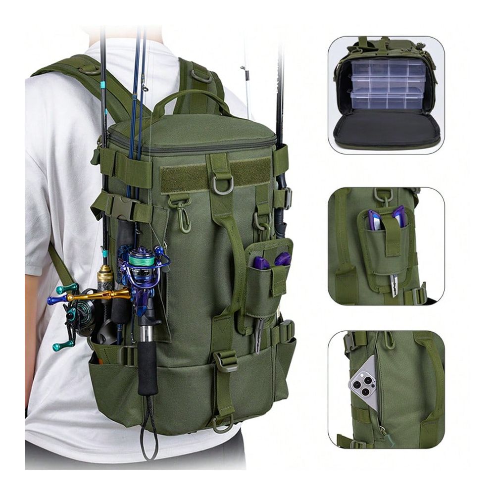 Outdoor Hunting Gear Storage - Heren vissersrugzak, schoudertas voor visgerei met