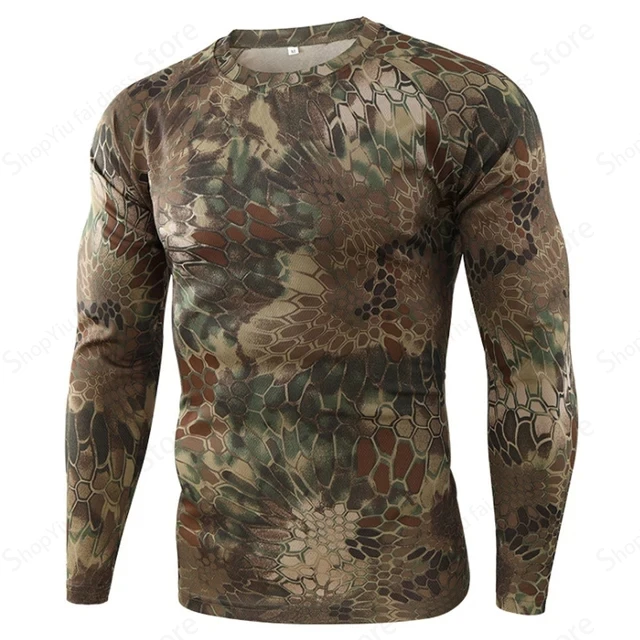 Heren Camo T-shirt met lange m - Outdoor Hunting Prints recensie en prijs